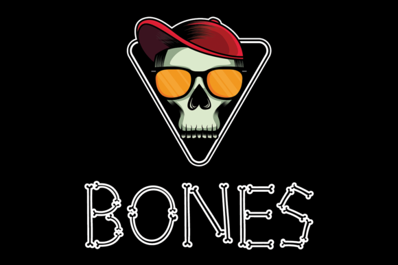 Bones Font for October Design Projects