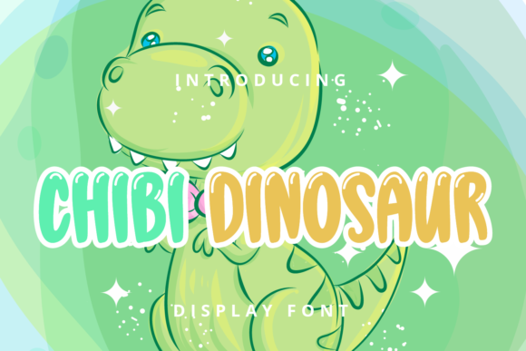 Chibi Dinosaur Font for Playful Campaign Designs