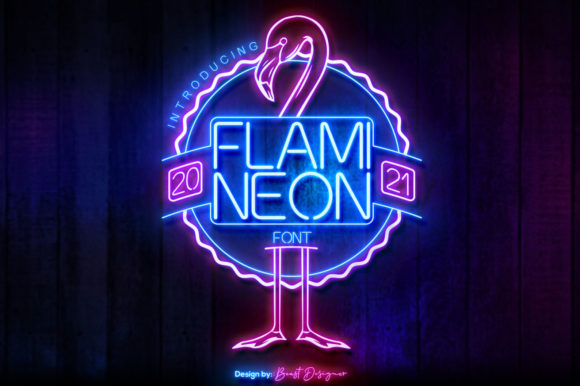 Flami Neon: A Retro Display Font for Web Design