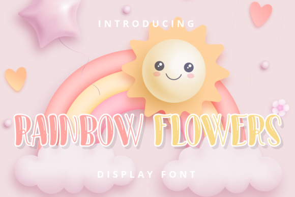 Rainbow Flowers Font for Branding and Design