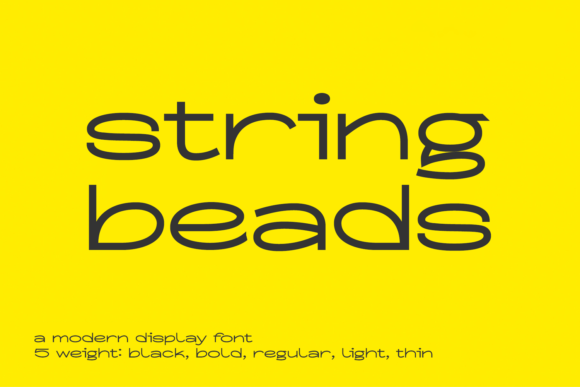 String Beads Font for Modern Web Design